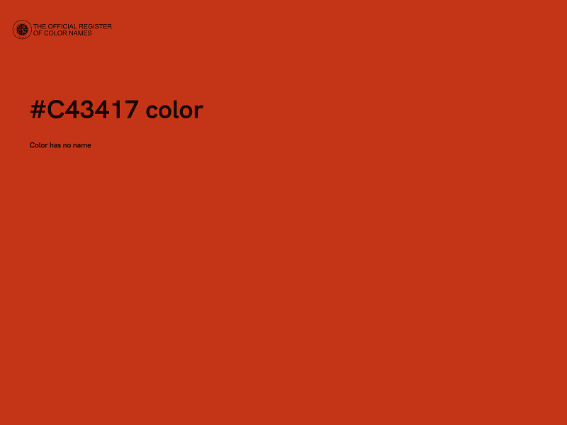 #C43417 color image