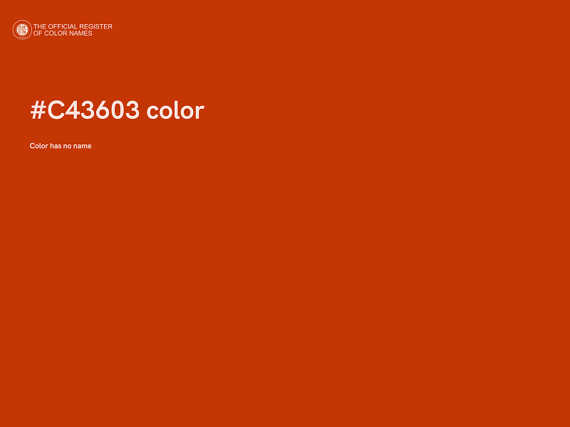 #C43603 color image