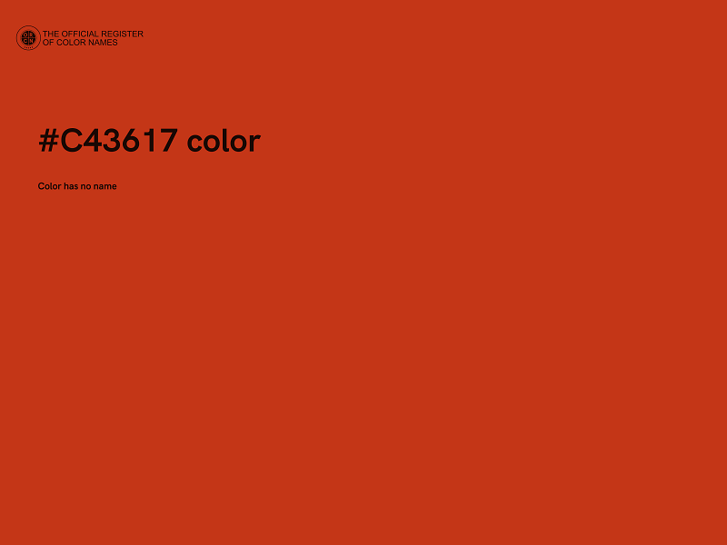 #C43617 color image