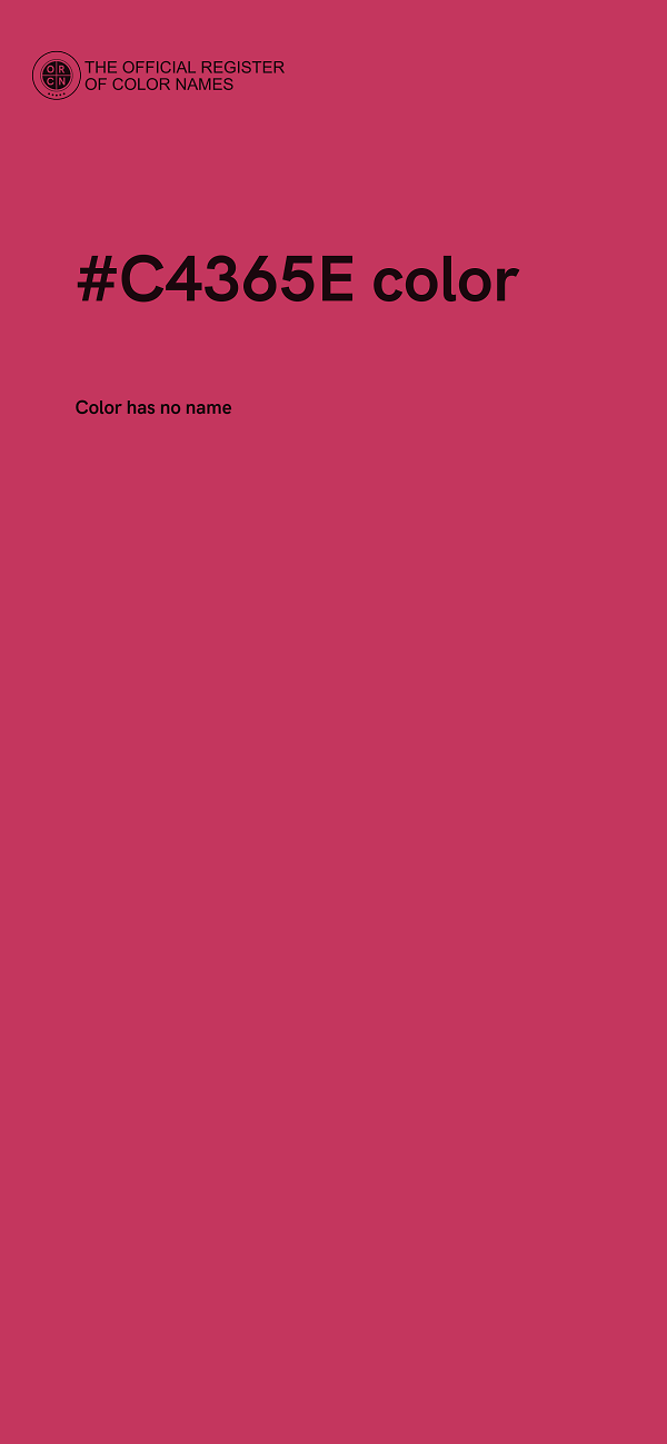 #C4365E color image