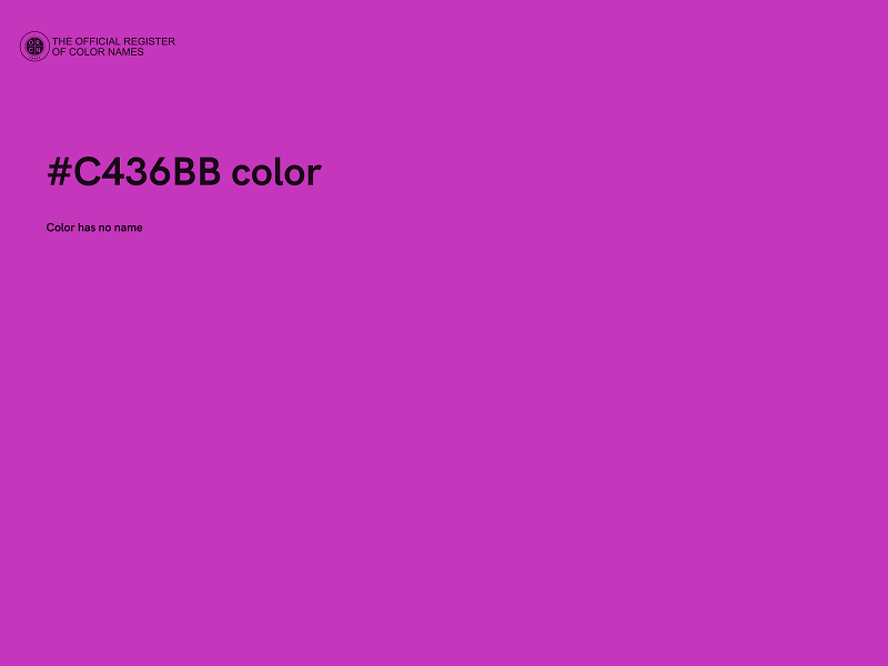 #C436BB color image