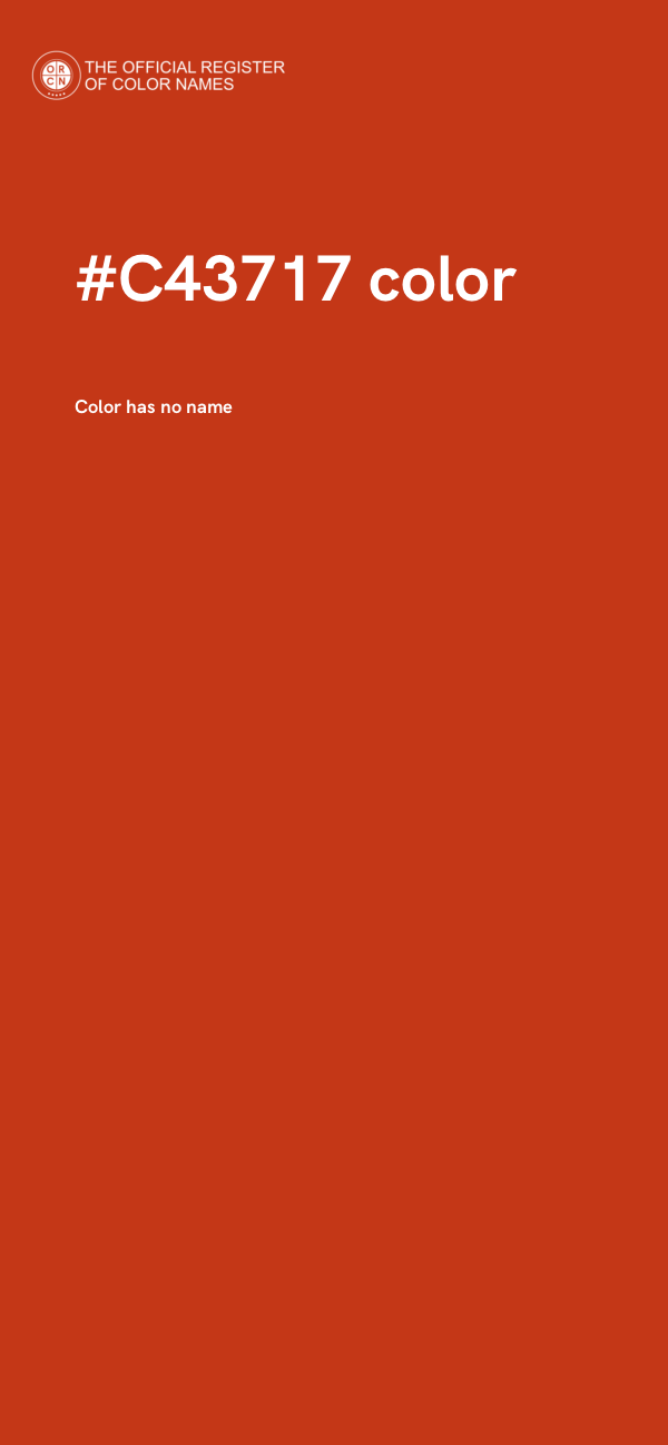 #C43717 color image