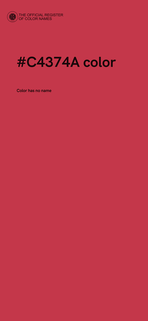 #C4374A color image