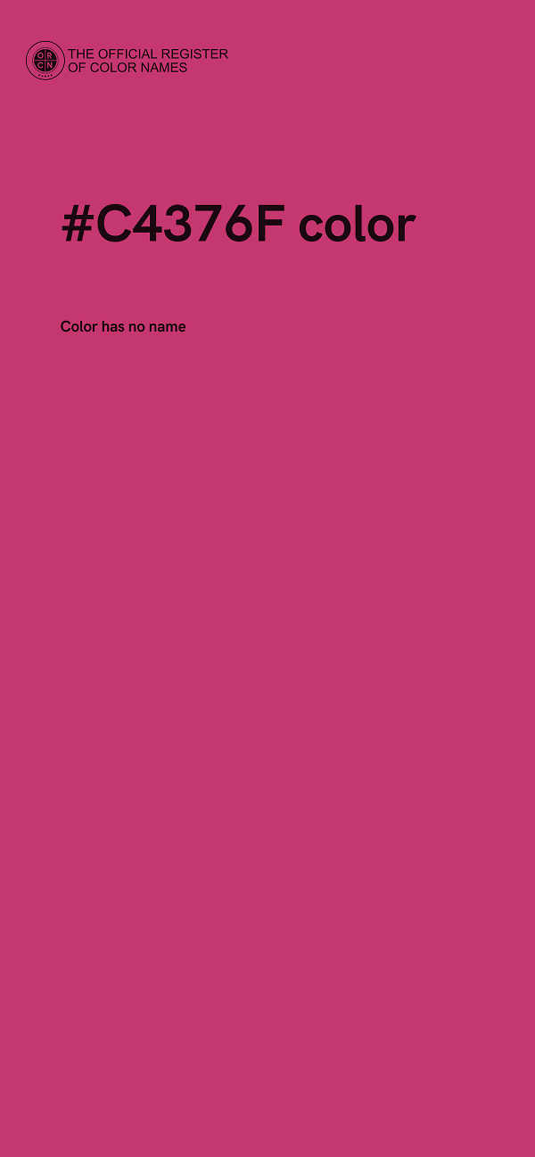 #C4376F color image