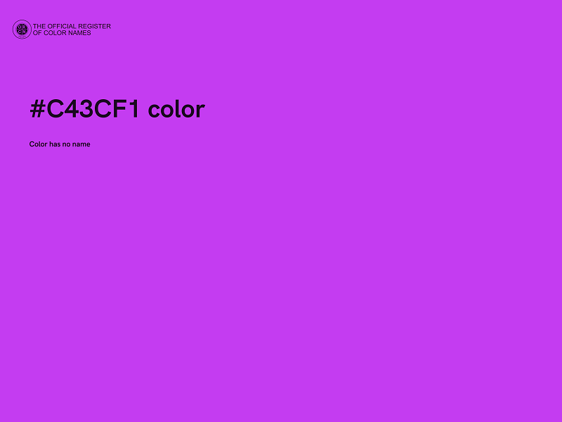#C43CF1 color image