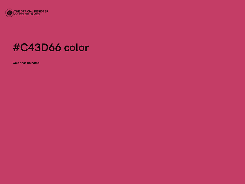 #C43D66 color image