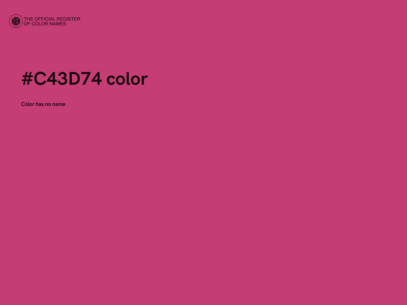 #C43D74 color image