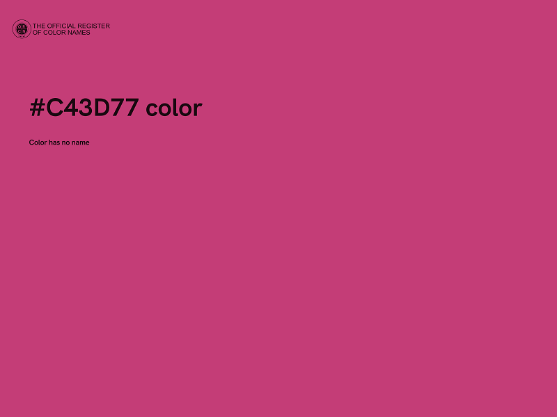 #C43D77 color image