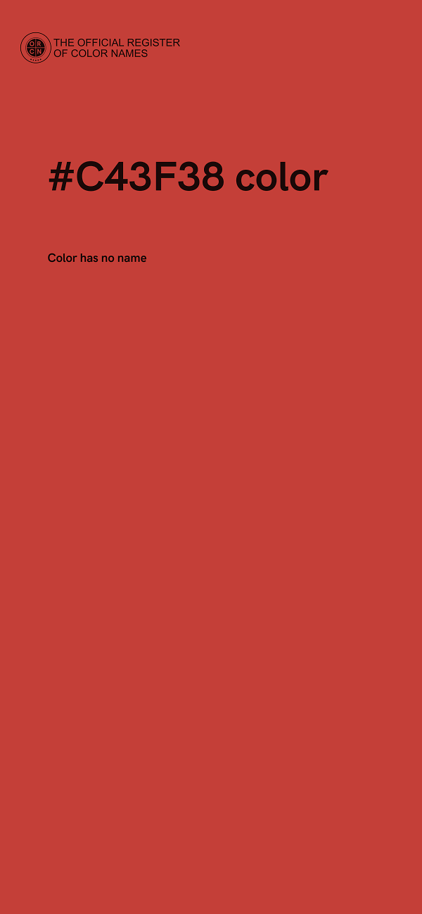 #C43F38 color image
