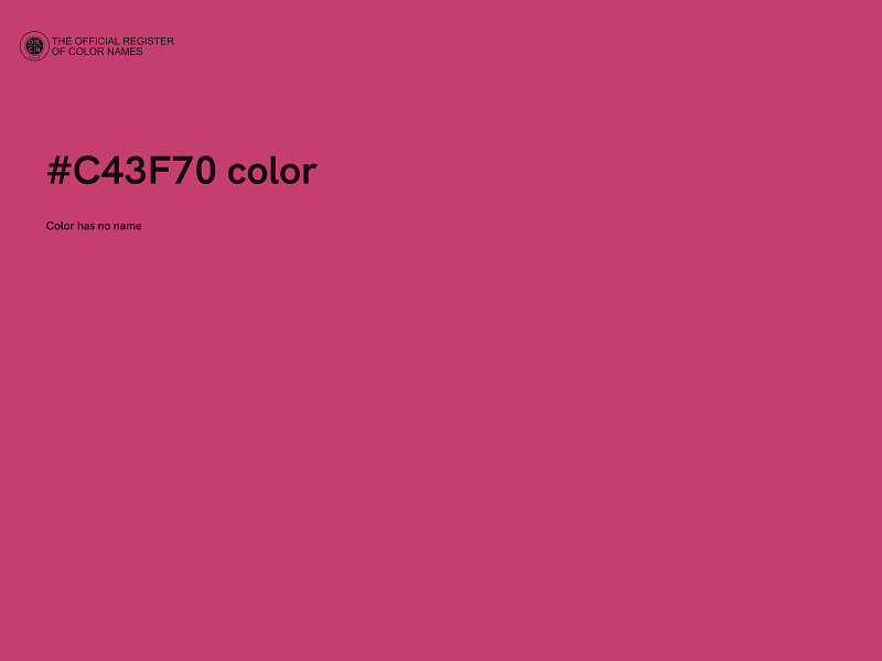 #C43F70 color image