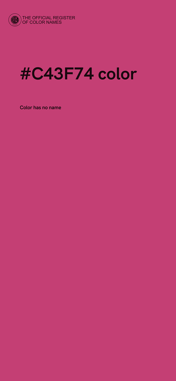 #C43F74 color image