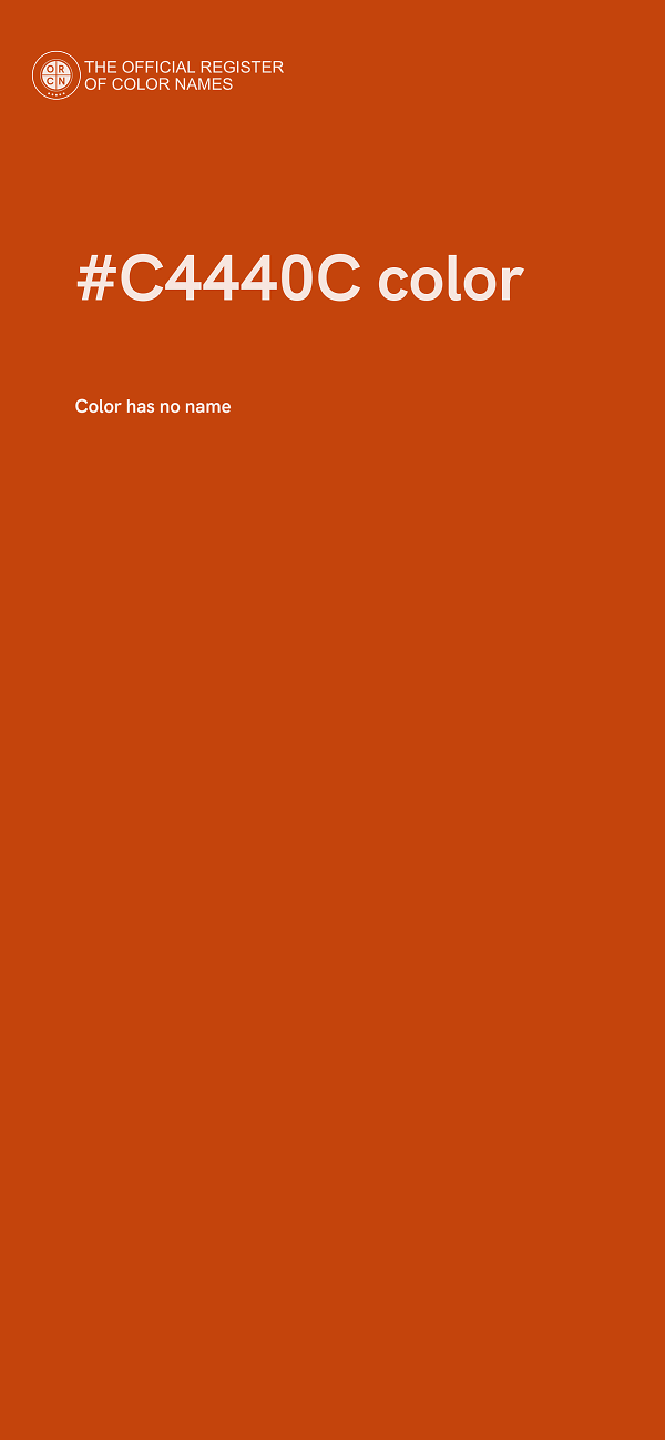 #C4440C color image