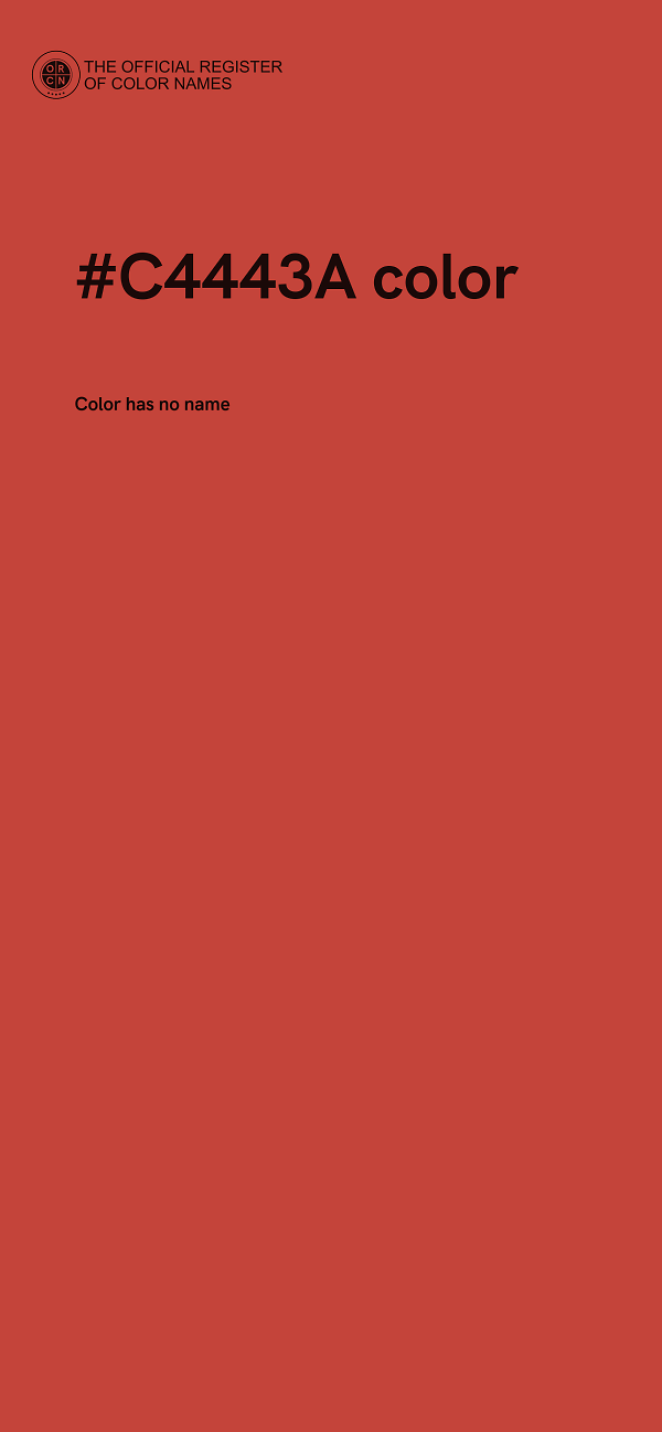 #C4443A color image
