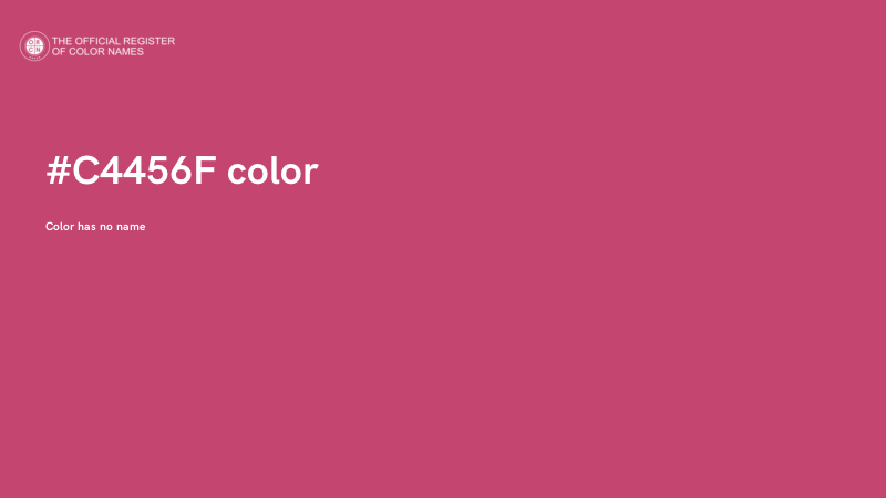 #C4456F color image