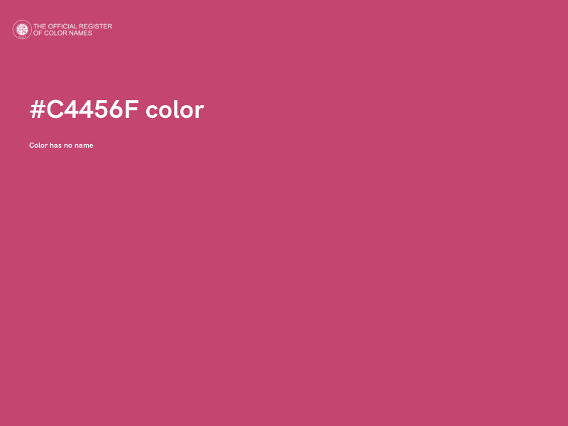 #C4456F color image