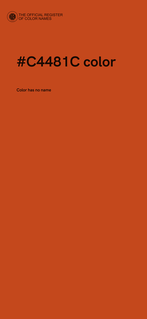 #C4481C color image