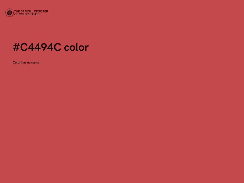 #C4494C color image
