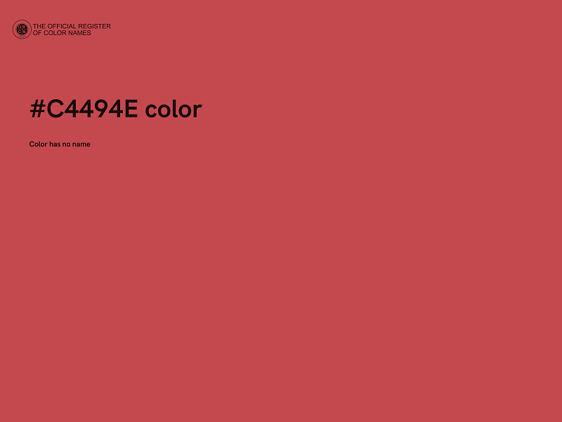 #C4494E color image