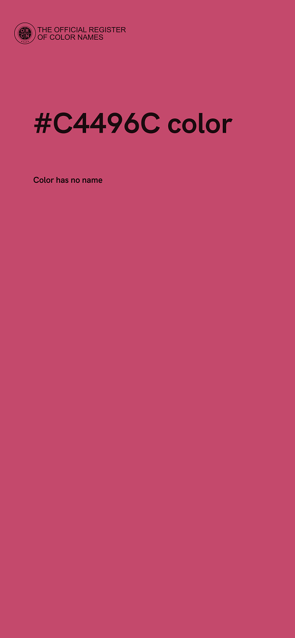 #C4496C color image