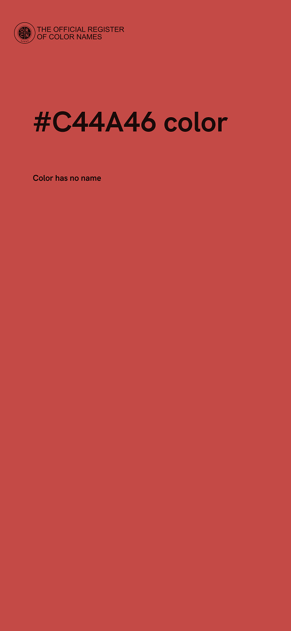 #C44A46 color image