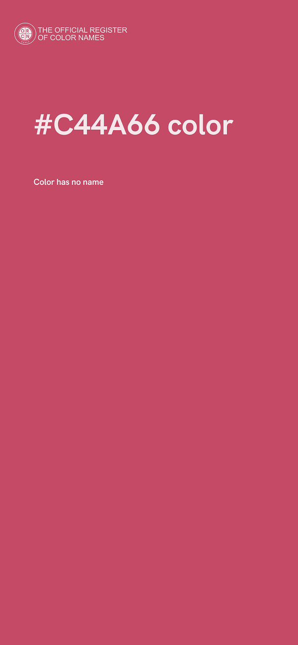 #C44A66 color image