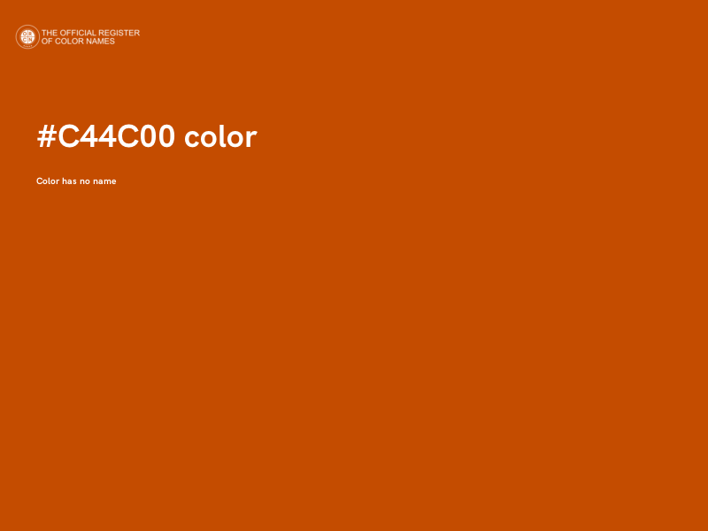 #C44C00 color image