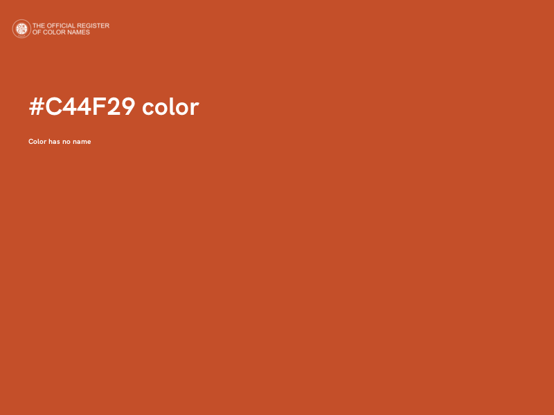 #C44F29 color image