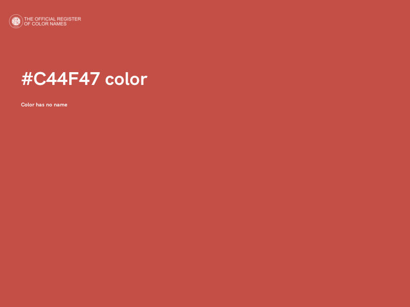 #C44F47 color image