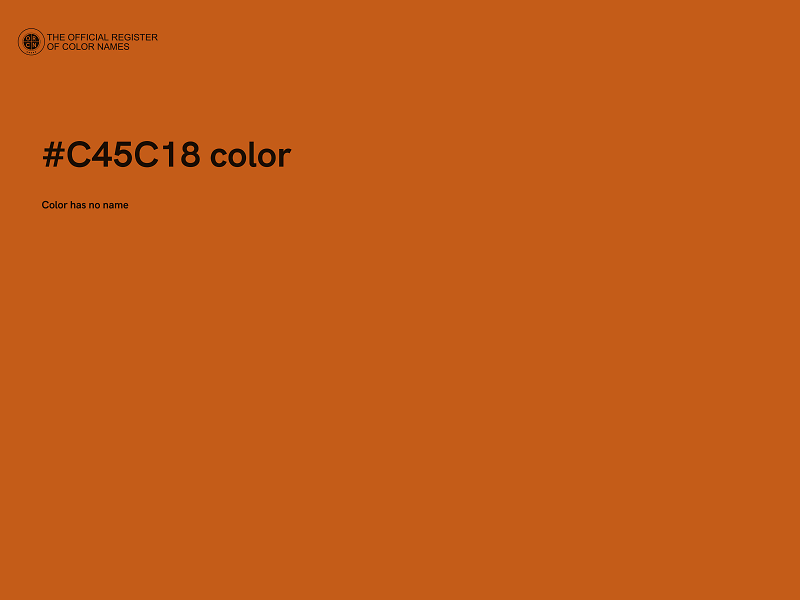 #C45C18 color image