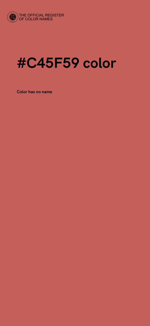 #C45F59 color image