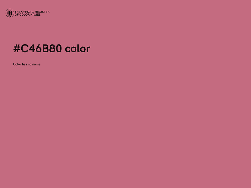 #C46B80 color image