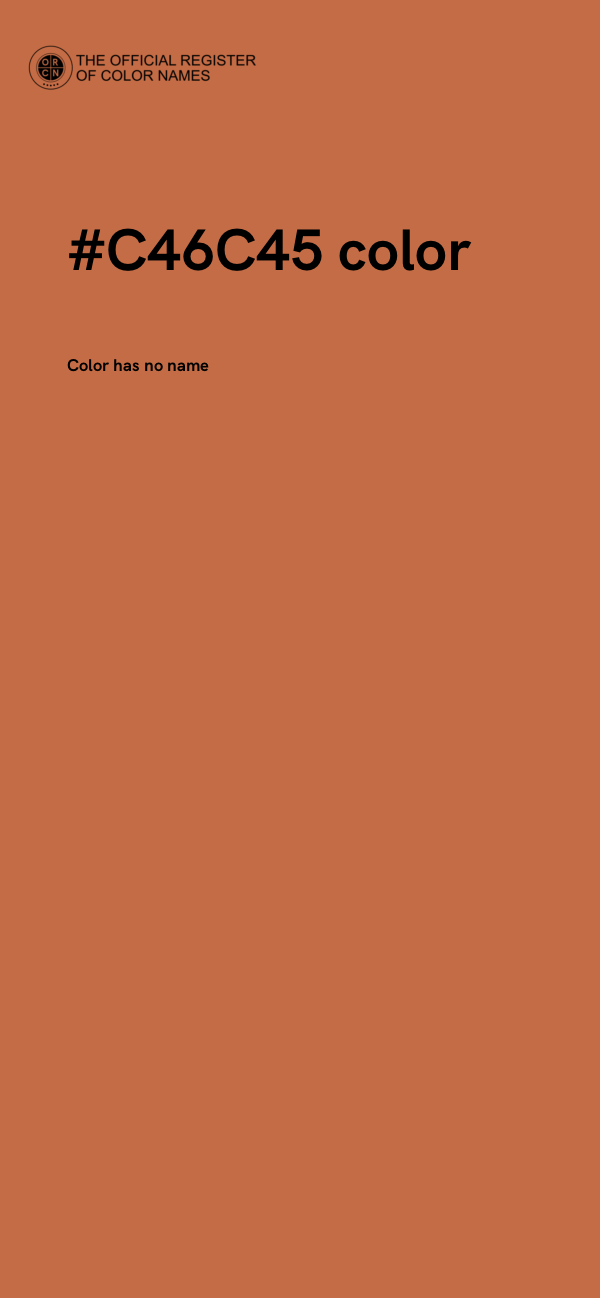 #C46C45 color image