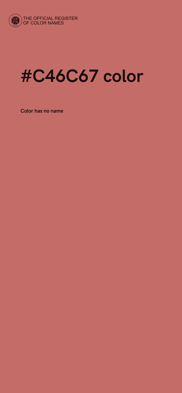 #C46C67 color image
