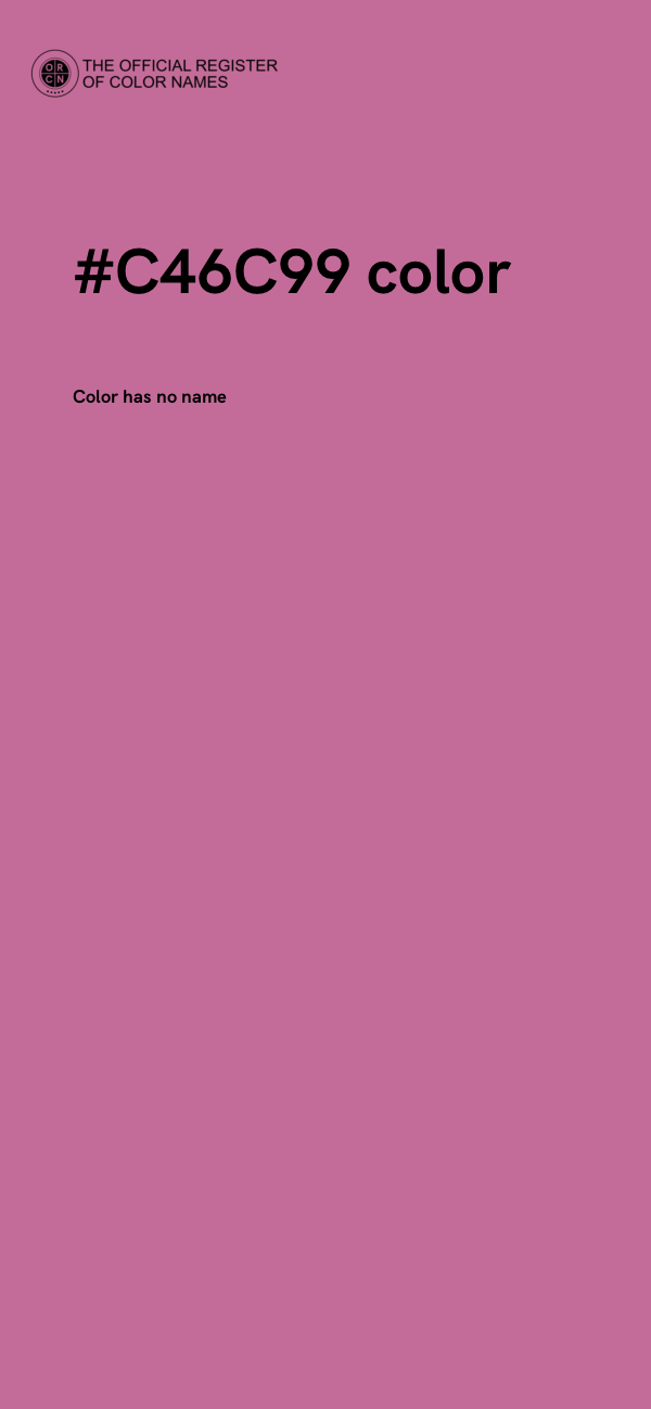 #C46C99 color image
