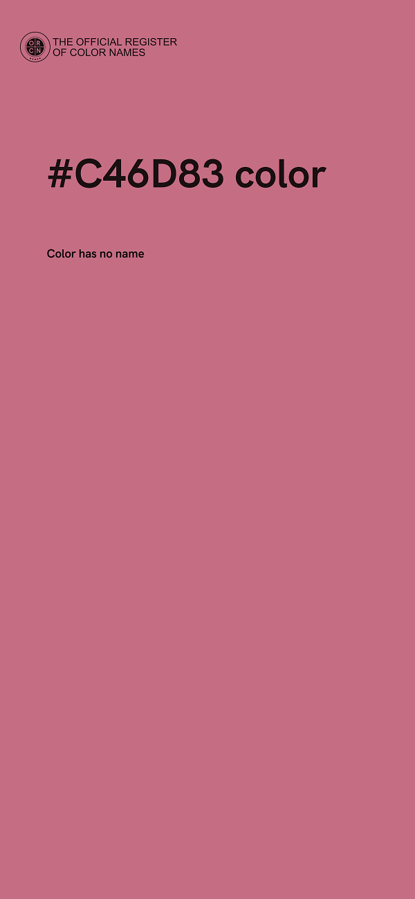 #C46D83 color image