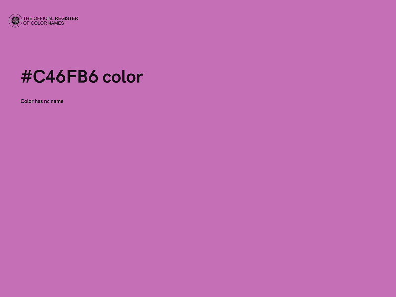 #C46FB6 color image