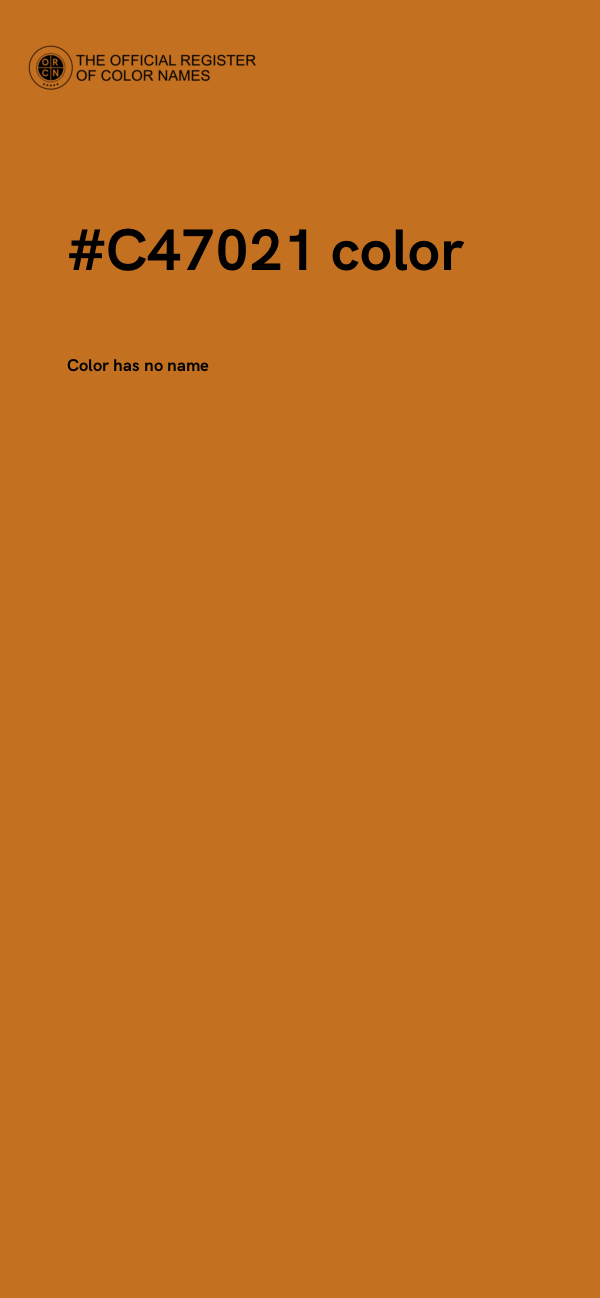 #C47021 color image