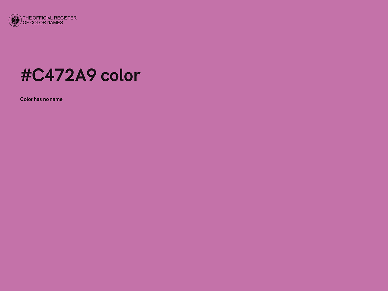 #C472A9 color image