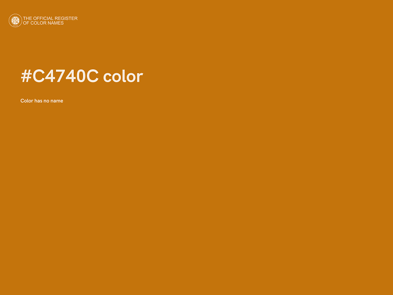 #C4740C color image