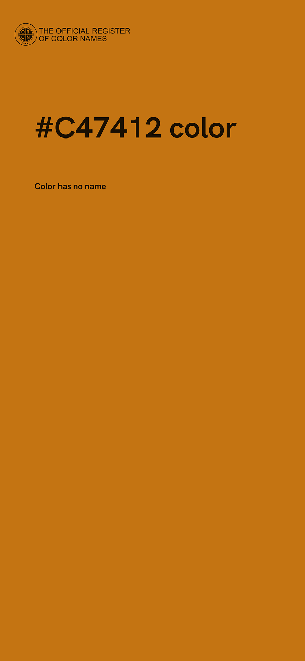 #C47412 color image
