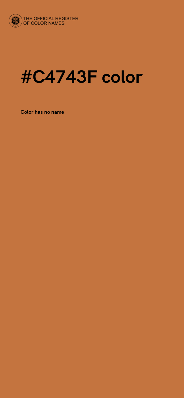 #C4743F color image