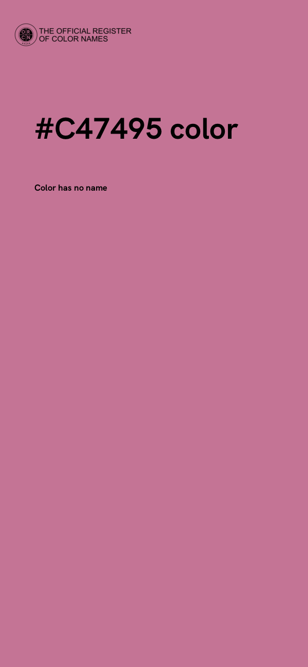 #C47495 color image