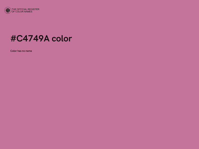 #C4749A color image