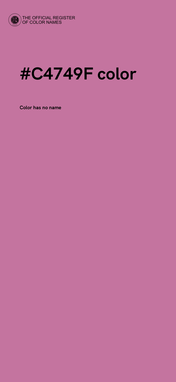#C4749F color image