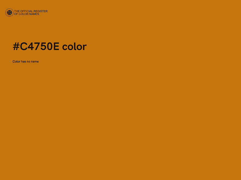 #C4750E color image