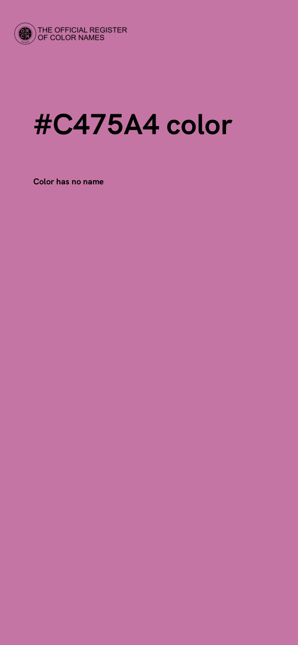 #C475A4 color image