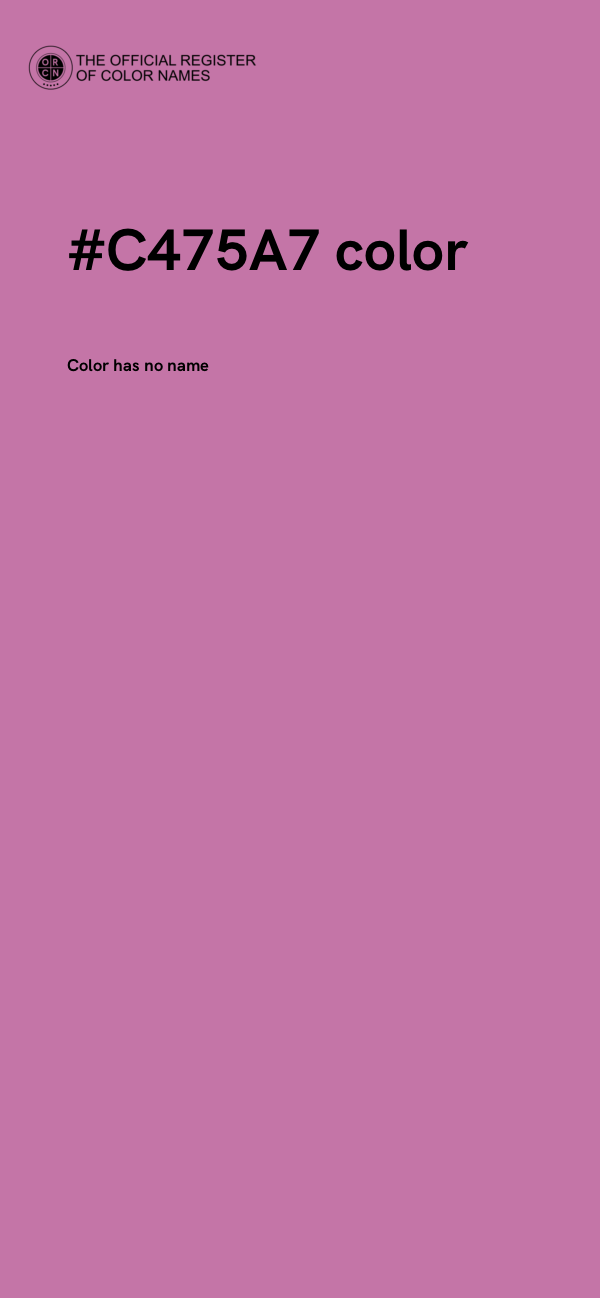 #C475A7 color image