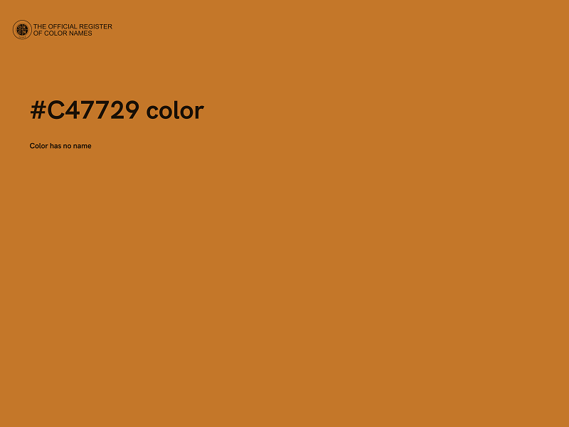 #C47729 color image