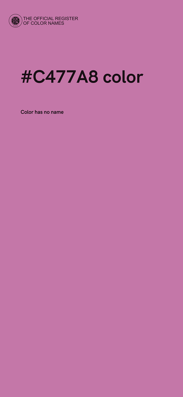 #C477A8 color image