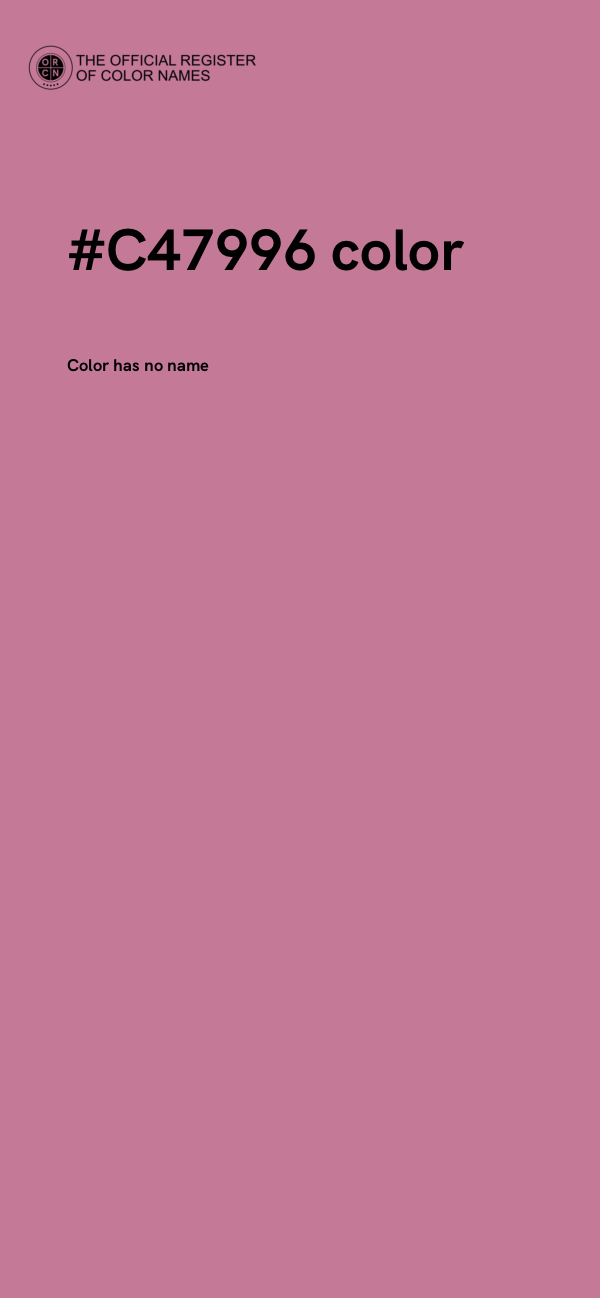 #C47996 color image